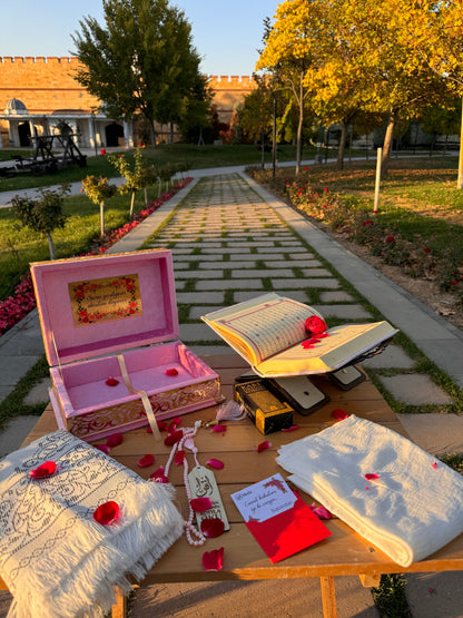 Çift sandıklı Kur'an-ı Kerim - Pembe